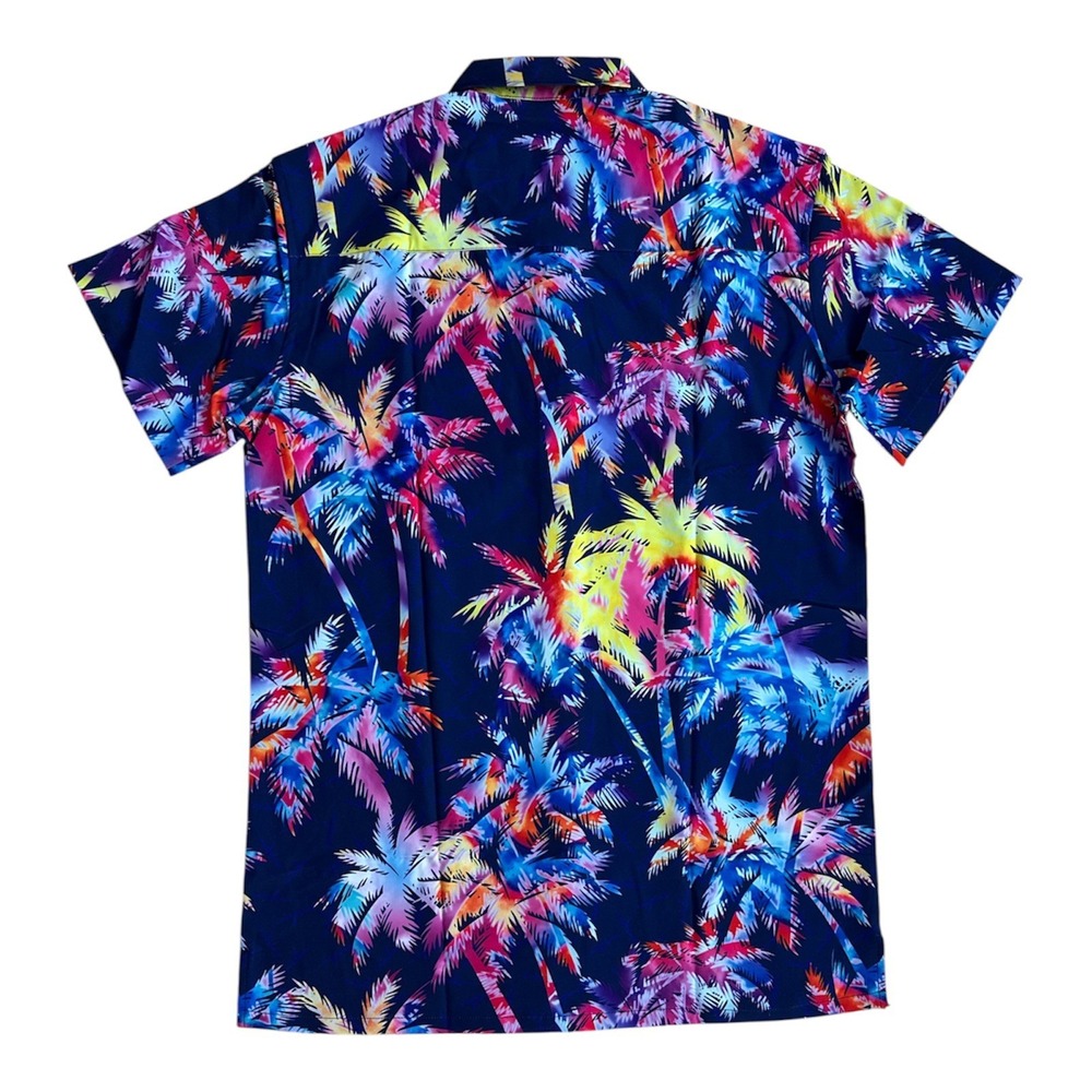Retro Rifle AK'S AND VACAYS Button Down Short Sleeve. Men's Medium- New In Bag. - Picture 2 of 5